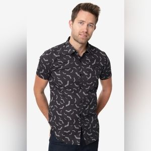UNIQUE VINTAGE Grey Bats Button Up Top Size S in MENS and WOMENS L